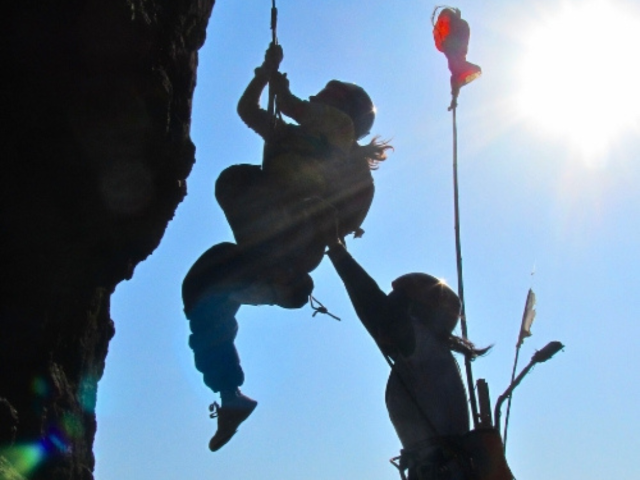 Rock climbing and Rappelling